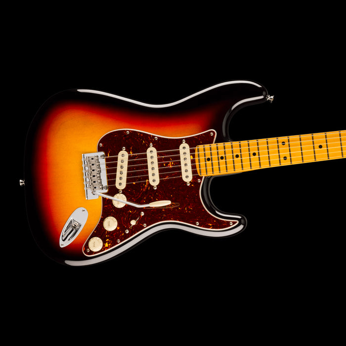 Fender American Professional Stratocaster Maple 3-Color Sunburst Closeup Body Right