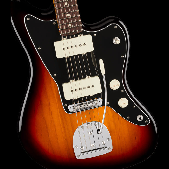 Fender American Professional Classic Jazzmaster Rosewood Fingerboard 3-Color Sunburst Front Body Detail