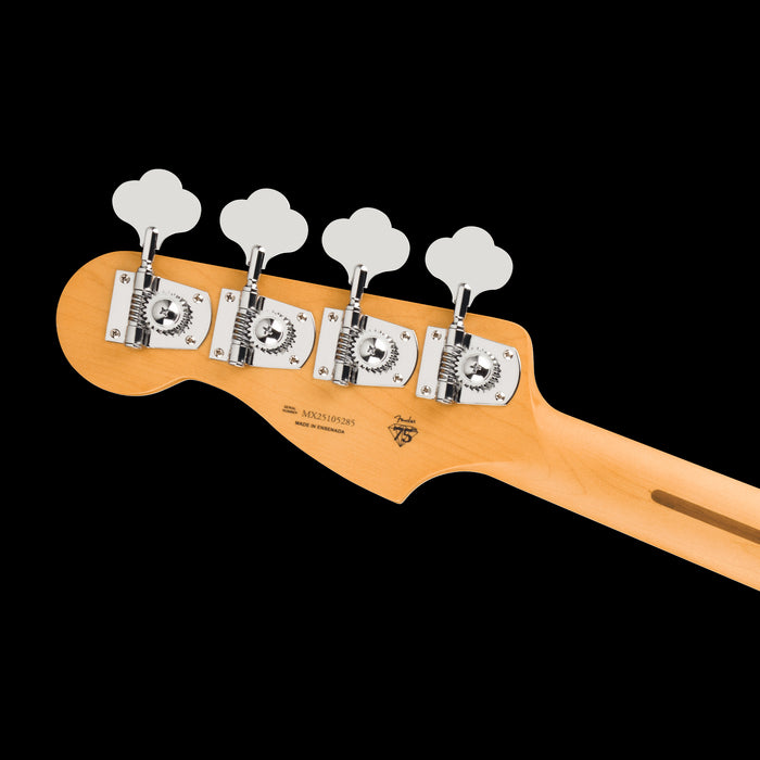 Fender 75th Anniversary Player II Precision Bass Diamond Dust Sparkle Headstock Back