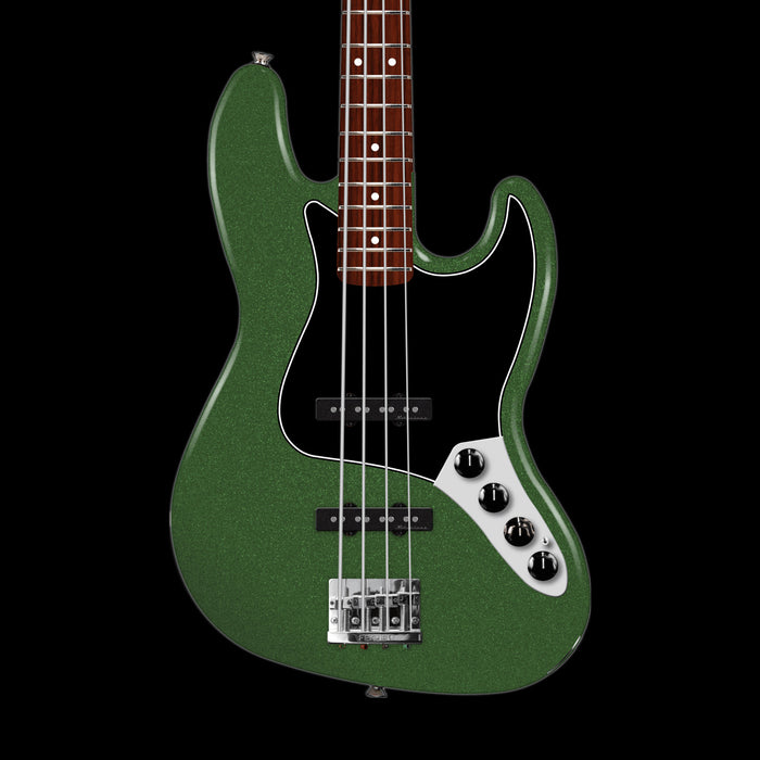 Fender Player II Modified Active Jazz Bass Rosewood Fingerboard Harvest Green Metallic Front Crop