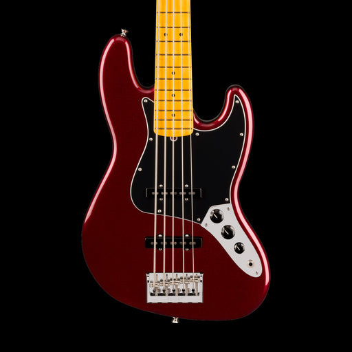 Fender American Professional Jazz Bass V Maple Oxblood Front Crop