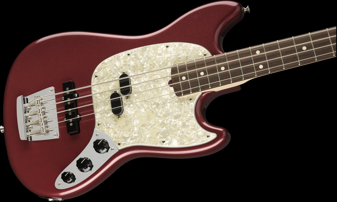 Fender American Performer Mustang Bass Rosewood Fingerboard Aubergine With Gig Bag