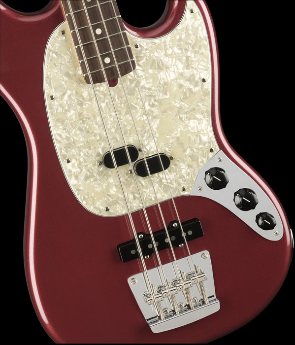 Fender American Performer Mustang Bass Rosewood Fingerboard Aubergine With Gig Bag