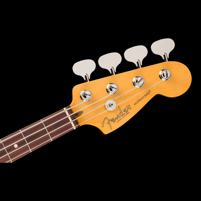 Fender American Professional Classic Mustang Bass Rosewood Fingerboard Faded Sherwood Green Metallic Headstock 