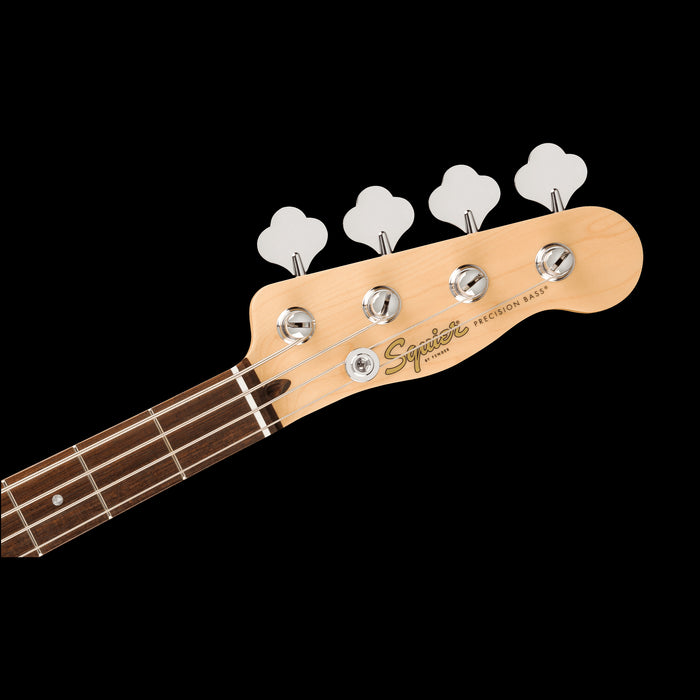 Squier Paranormal Precision Bass Thinline SJ Olive Headstock Front