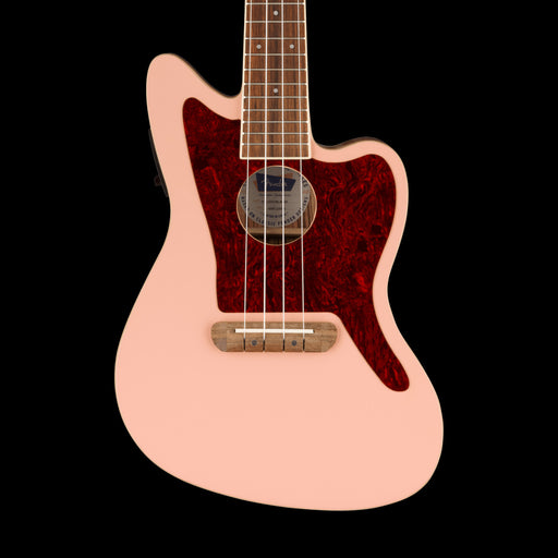Fullerton Jazzmaster Ukulele Tortoiseshell Pickguard Shell Pink Front Crop