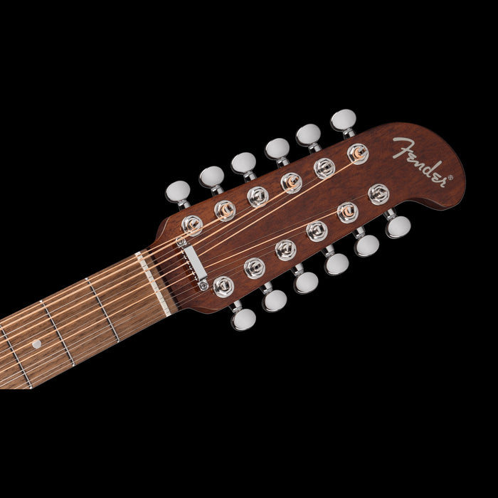 Fender California Deluxe Villager E Honey Sunburst Headstock 