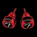 Fender Infinity Strap Locks Red Detail Closeup