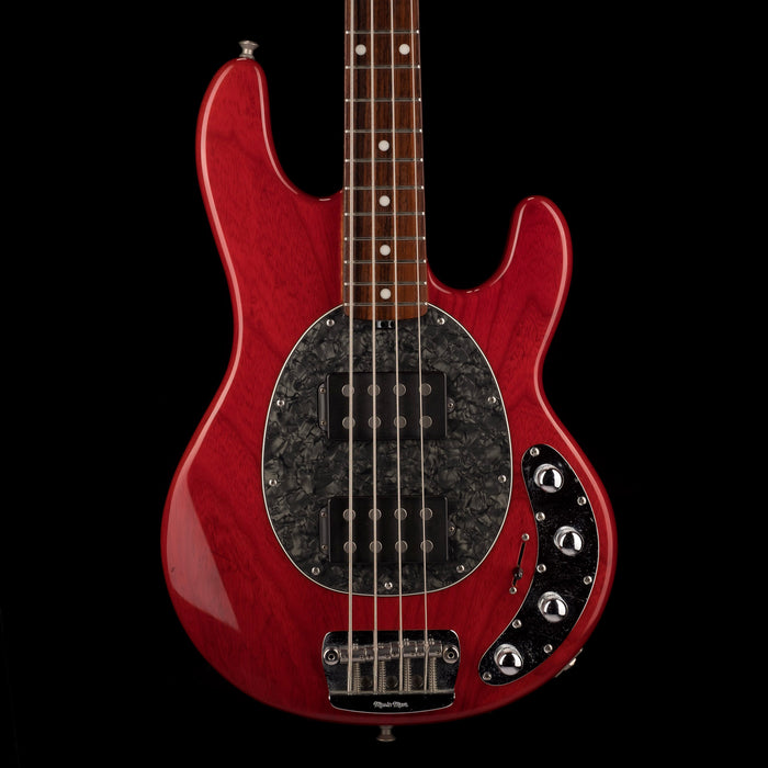 Pre Owned 1984 Ernie Ball Music Man StingRay HH Bass Translucent Red With OHSC