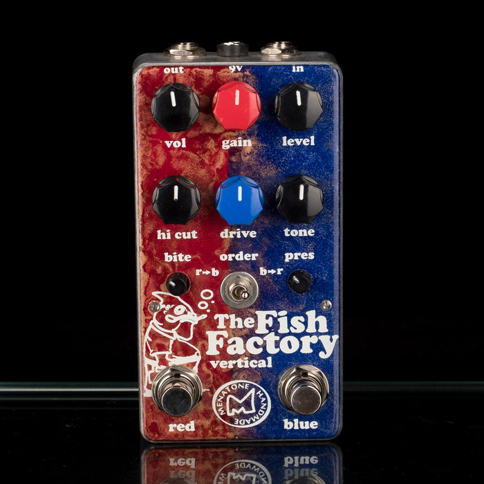 Used Menatone Fish Factory Vertical Overdrive Distortion Pedal With Box