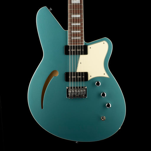 Pre Owned Reverend Airwave 12 String Semi Hollow Body Guitar Deep Sea Blue