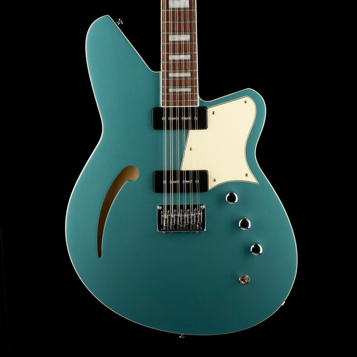 Pre Owned Reverend Airwave 12 String Semi Hollow Body Guitar Deep Sea Blue