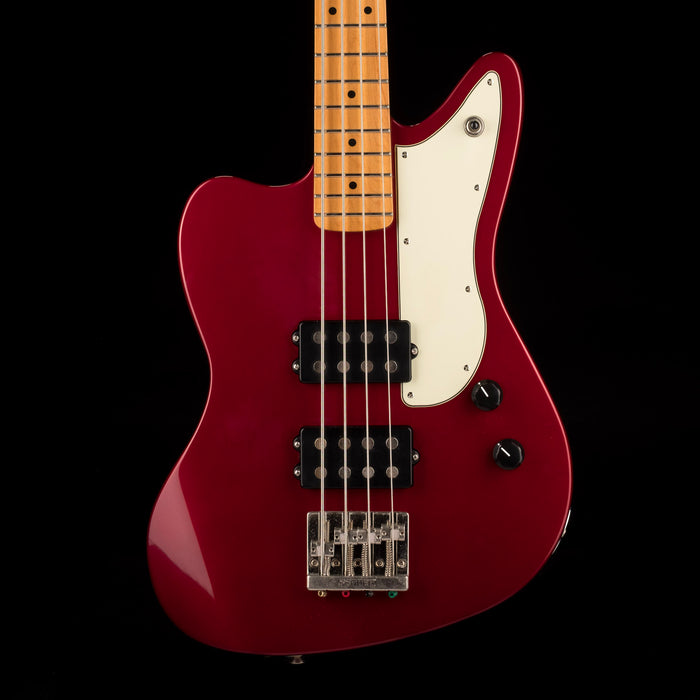 Used Fender Pawn Shop Reverse Jaguar Bass Candy Apple Red