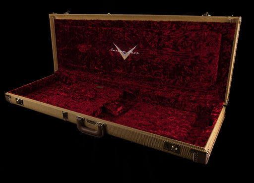 Used Fender Custom Shop Deluxe Tweed G&G Hardshell Stratocaster Telecaster Case with Red Interior