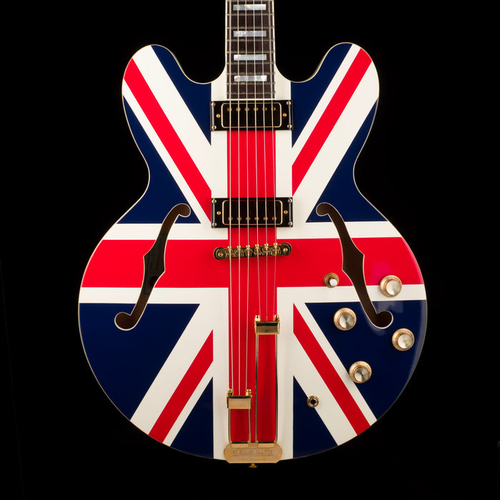 Pre Owned Epiphone Limited Edition Union Jack Sheraton Front Crop
