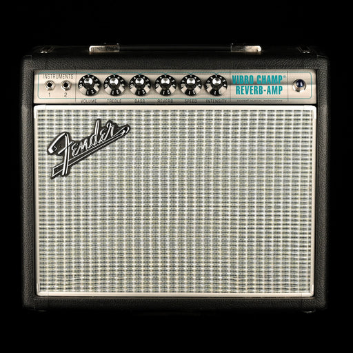 Used Fender '68 Custom Vibro Champ Reverb Black Guitar Amp Combo