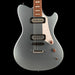Powers Electric A-Type Hardtail Guitar Silver Blue Metallic Front Crop