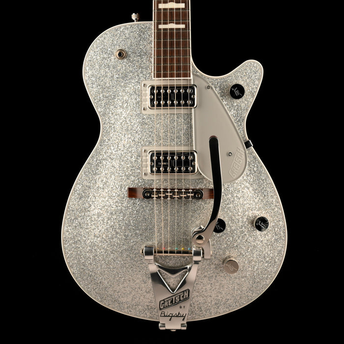Pre Owned 2023 Gretsch G6229T-'89 Vintage Select Silver Sparkle Electric Guitar With OHSC