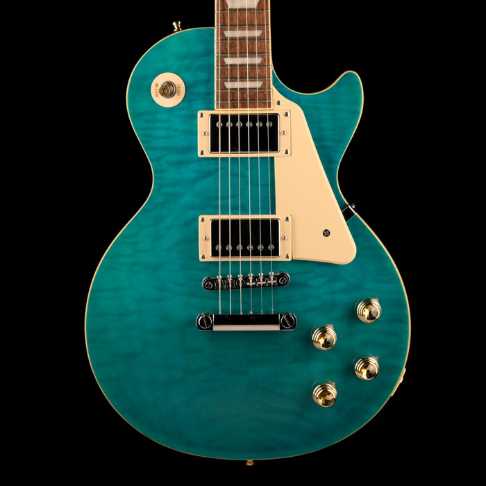 Pre Owned Epiphone Les Paul ‘60s Quilt Top Trans Blue With Gig Bag