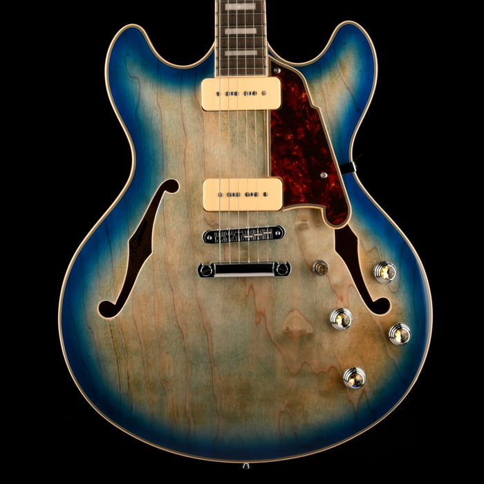 Pre Owned D'Angelico	Premier Series DC Boardwalk Semi-Hollow Blue Burst With Gig Bag