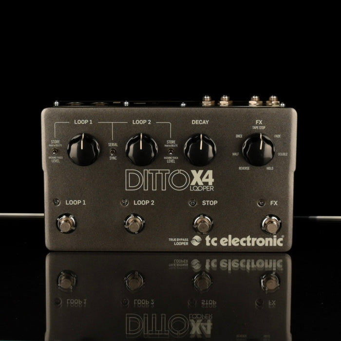 Used TC Electronic Ditto X4 Looper Guitar Effect Pedal With Box And Adapter