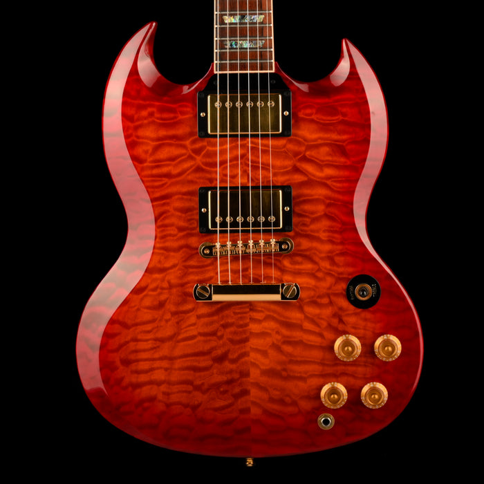 Pre Owned 2004 Gibson Custom Shop SG Elegant Quilted Firemist With OHSC
