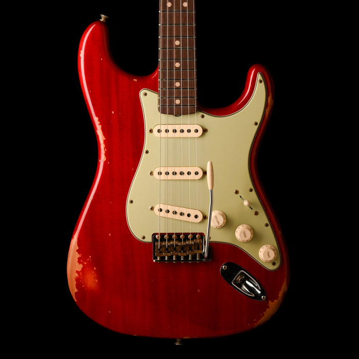 Fender Custom Shop 1963 Stratocaster Mahogany Relic Crimson Red Transparent