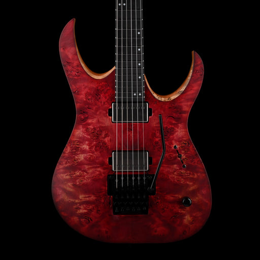 Mayones Duvell Elite Pro 6 String Baritone Antique Red Velvet Raw Electric Guitar With Case