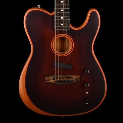 Used Fender American Acoustasonic Telecaster All-Mahogany Bourbon Burst With Gig Bag
