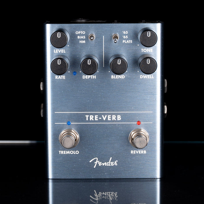 Used Fender Tre-Verb Tremolo Pedal With Box
