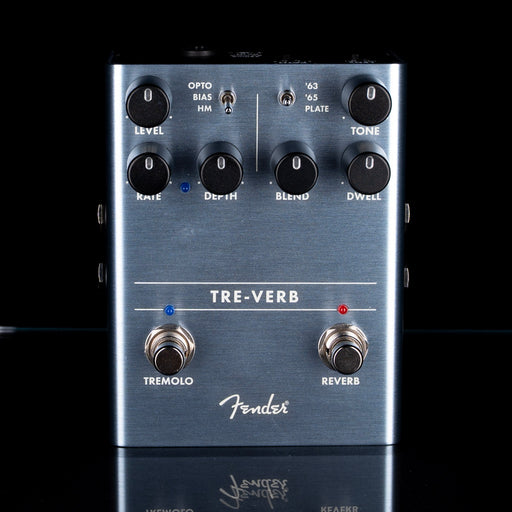 Used Fender Tre-Verb Tremolo Pedal With Box - 3