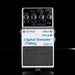 Boss digital sampler and delay pedal on a black background