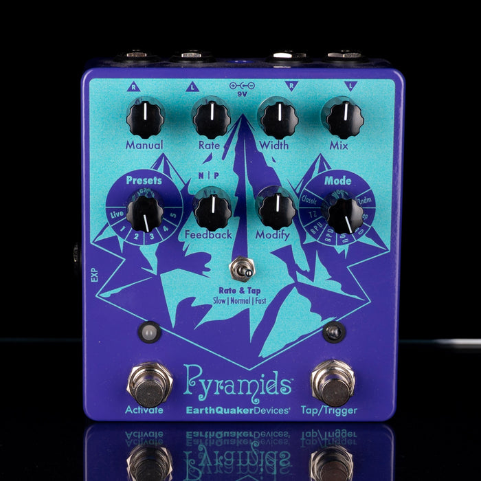 Used EarthQuaker Devices Pyramids Stereo Flanger Guitar Pedal With Box