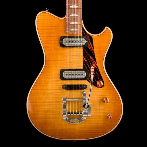 Powers Electric A-Type Select Wild Honey Burst Firestripe Pickguard With Softshell Case