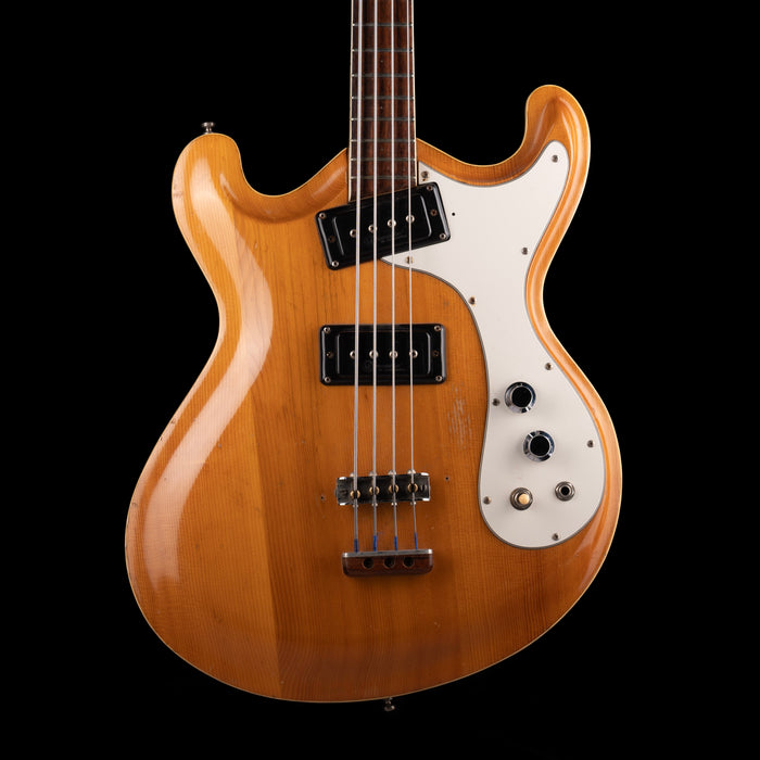Vintage 60's Mosrite Joe Maphis Bass Natural With OHSC
