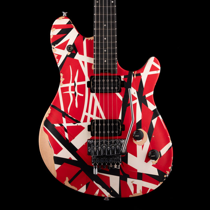 EVH Limited Edition Wolfgang Special Striped Series Aged Red, Black, and White with Gig Bag