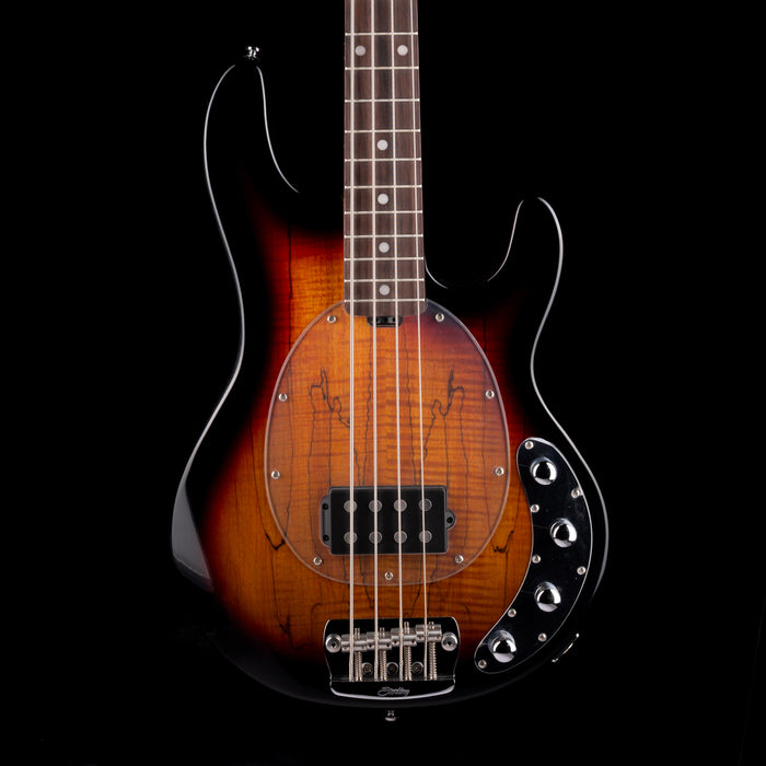 Sterling by Music Man StingRay H RAY34 Spalted Maple 3-Tone Sunburst