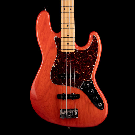 Pre-Owned 2002 Fender American Jazz Bass Sunset Orange Transparent With Gig Bag