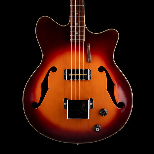 Used Vintage 1960s Bruno Royal Artist Hollowbody Bass Guitar Sunburst