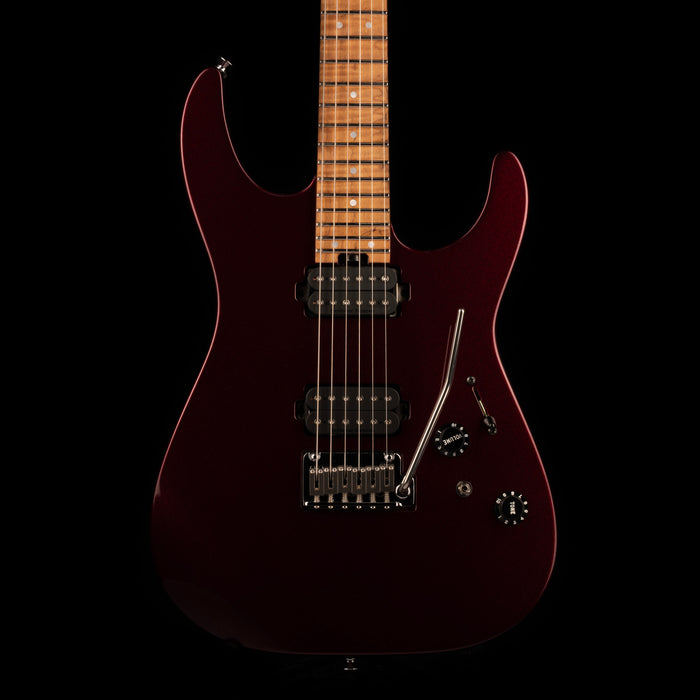 Charvel USA Select DK24 HH 2PT CM Caramelized Flame Oxblood Electric Guitar With Case
