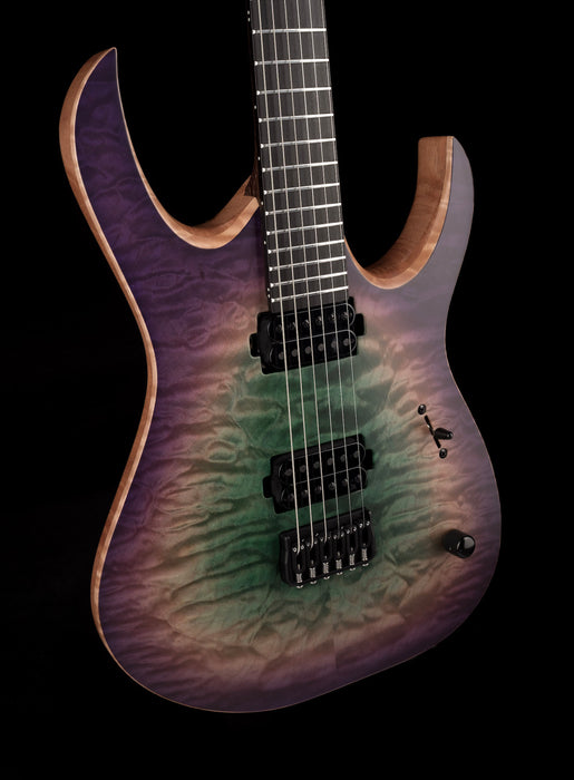 Mayones Duvell Elite 6 String 4A Quilt Maple Top Joker Burst Satine Finish