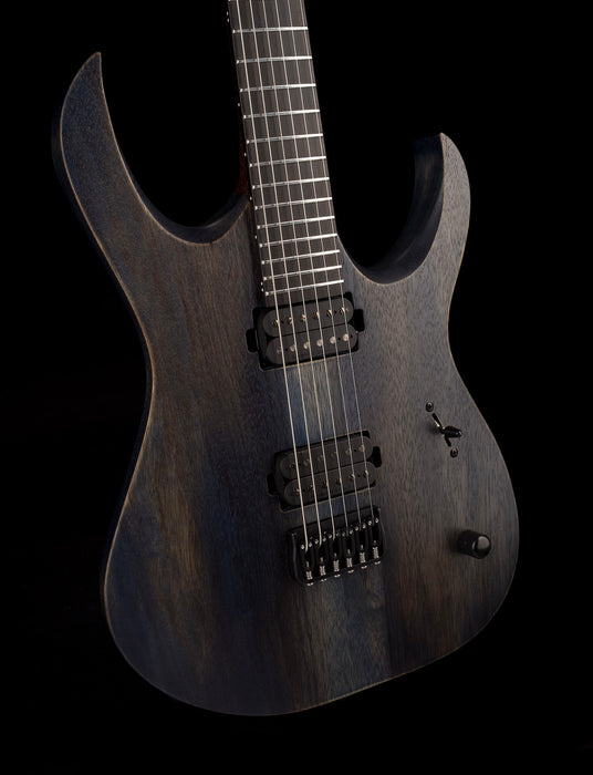 Mayones Duvell BL Black Limba 6 String Guitar Antique Blue
