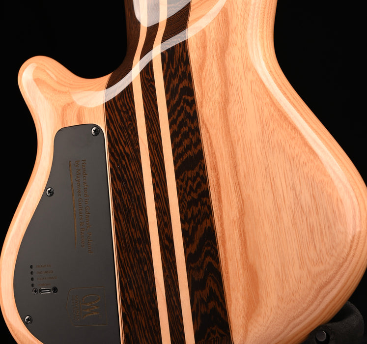 Mayones Cali4 Bass (17.5" Scale) Swamp Ash Body Triskelion Top Natural with Case - IN STOCK!!!