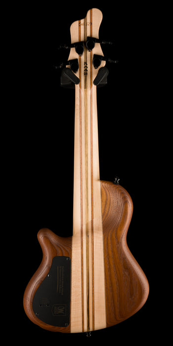 Mayones Cali4 17.5" Scale Bass Swamp Ash TEW Body 3A Eye Poplar Top Custom Color Goblinburst