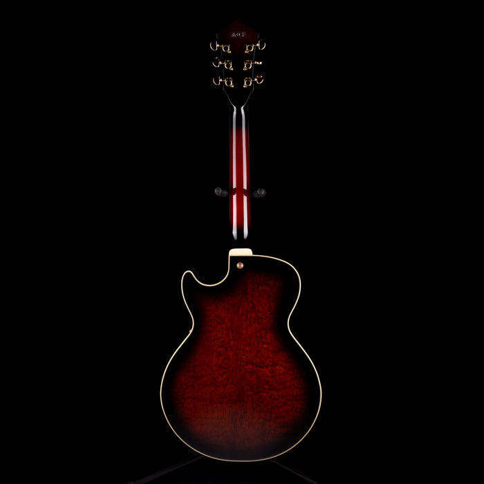 Pre Owned Ibanez Artcore AG95-DBS-12-04 Hollow Body Electric Guitar Dark Brown Sunburst with CAse