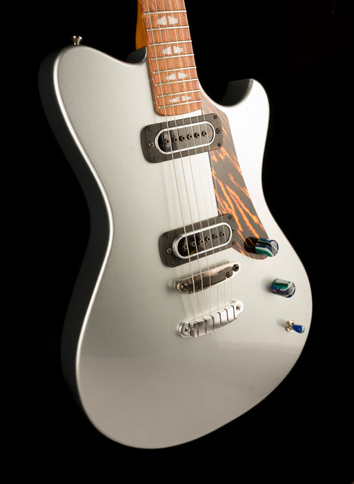 Powers Electric A Type Hardtail Dolomite Silver with Softshell Case