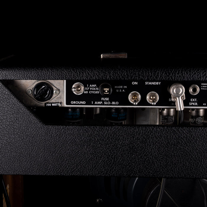 Vintage 1965 Fender Deluxe Reverb Guitar Amp With Footswtich and Cover