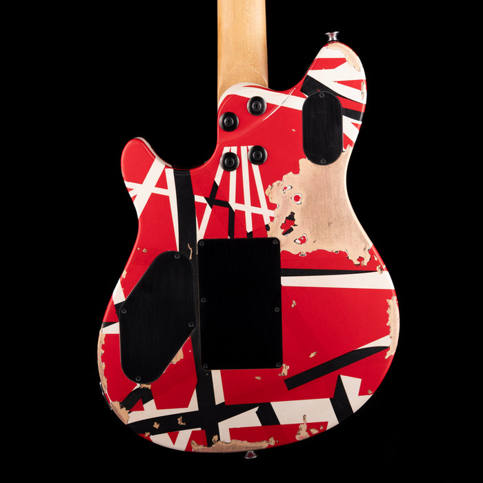 EVH Limited Edition Wolfgang Special Striped Series Aged Red, Black, and White with Gig Bag