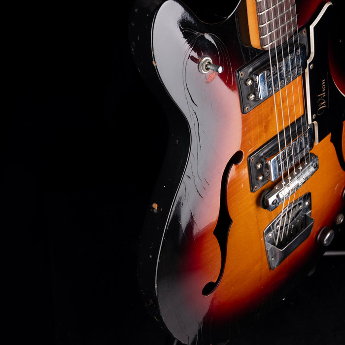 Pre-Owned Vintage Wilson Semi-Hollow Electric Guitar Sunburst with Gig Bag