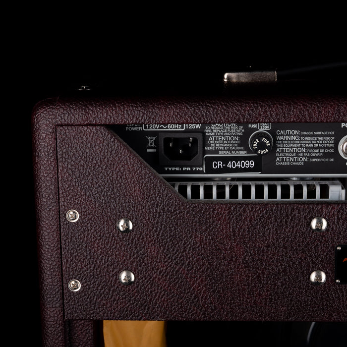 Pre-Owned Fender Special Run '65 Princeton Reverb Wine Red Guitar Amp Combo with Footswitch and Cover